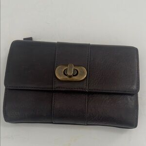 LOFT BROWN LEATHER MULTICOMPARTMENT WALLET NWOT‎
